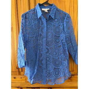 C.L.O.T.H.E.S Sheer Circle Print Top